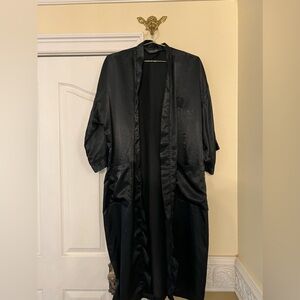 CHRISTIAN DIOR Monsieur Vintage Robe, Black, OS, Velcro Closure, No Belt.